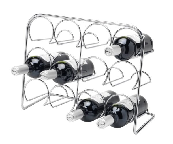 12 bottle chrome rack