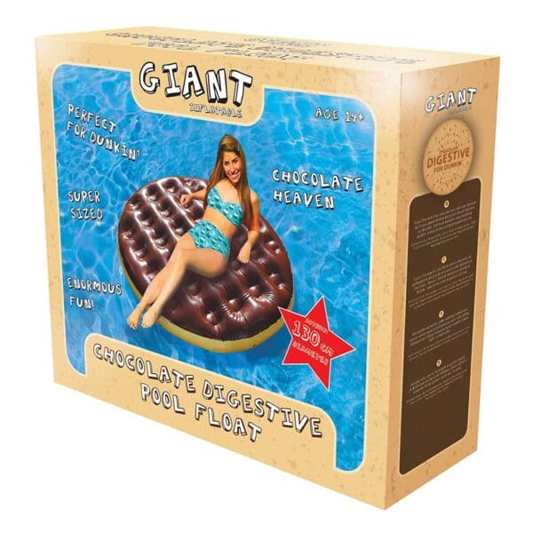 Chocolate Digestive Biscuit Inflatable Swimming Pool Float