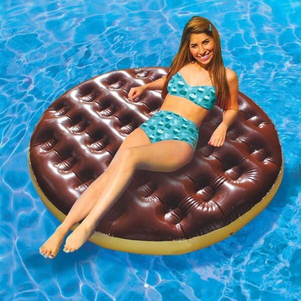 Chocolate Digestive Biscuit Inflatable Swimming Pool Float