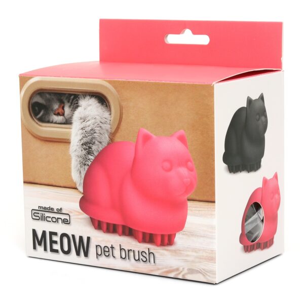 Grey Soft Silicone Cat Grooming Brush
