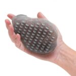 Grey Soft Silicone Cat Grooming Brush