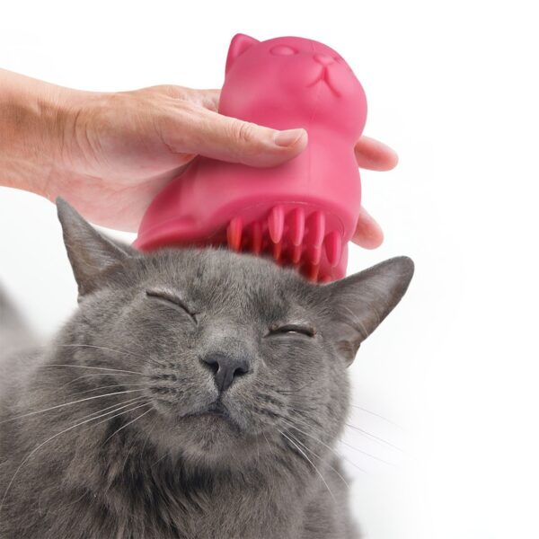 Pink Soft Silicone Cat Brush