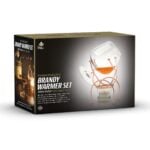 Brandy Warmer Set Snifter Glass With Copper Stand