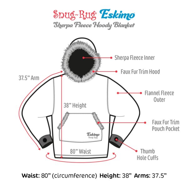 Snug-Rug Eskimo Size and Specification
