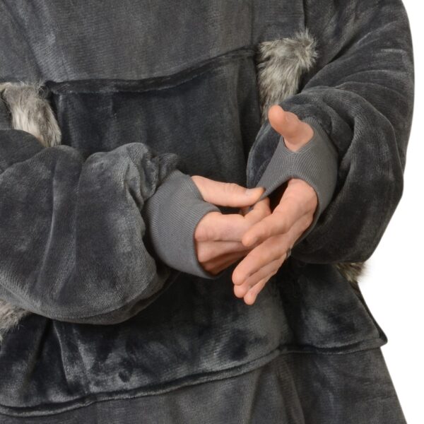 Snug Rug Eskimo Blanket Hoodie Grey