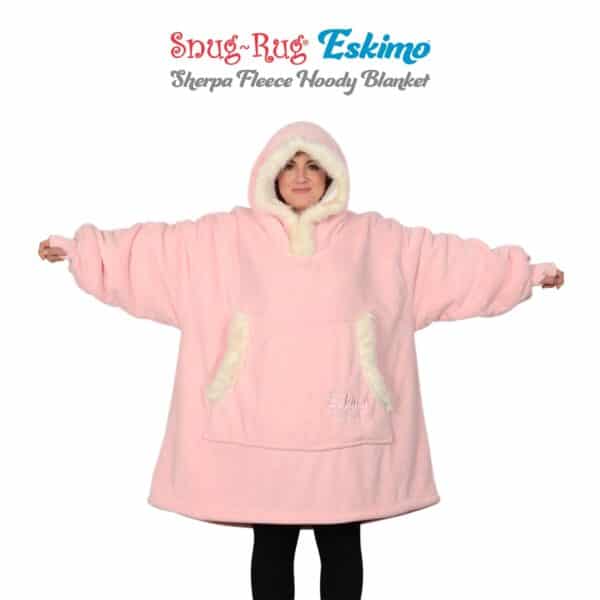 Snug Rug Eskimo Blanket Hoodie pink