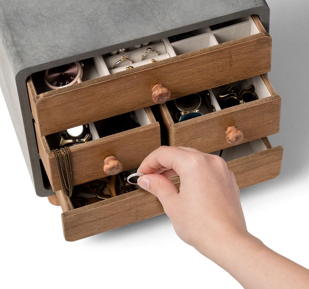 Balvi Jewellery Box Drawer Organiser Loft wood