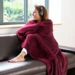 Snug Rug Sherpa Throw Blanket (Plum
