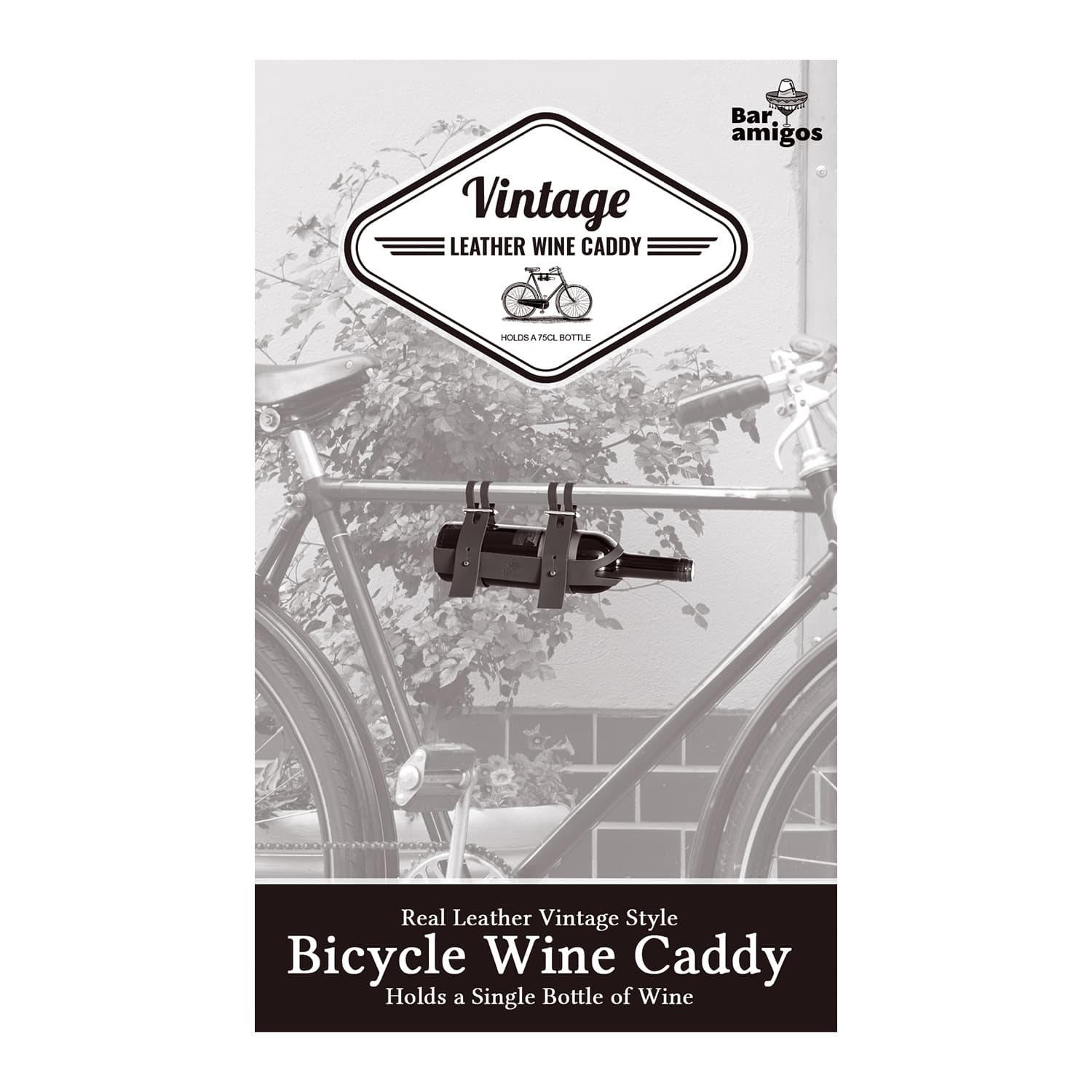 bike wine bottle caddy
