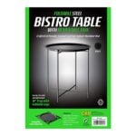 Black Steel Outdoor Bistro Table Foldable With Removable Tray