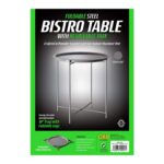 Charcoal Grey Steel Outdoor Bistro Table Foldable With Removable Tray