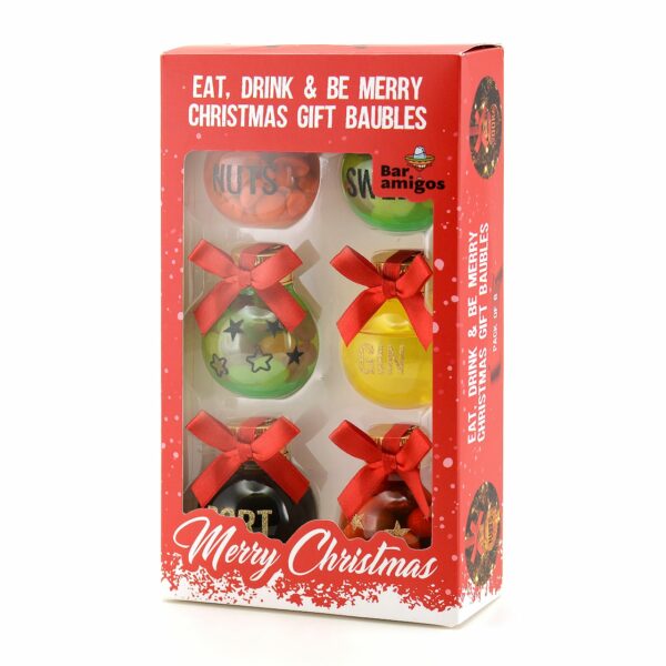 Eat, Drink & Be Merry Christmas Gift Baubles | 50ml | Pack of 6