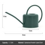 Small Dark Green Galvanised Steel Vintage 1.1L Indoor Watering Can