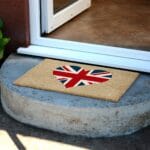 Union Jack Heart Printed Colourful Novelty Coir Doormat