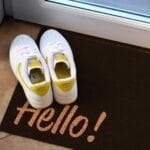 Hello Bye Black Doormat