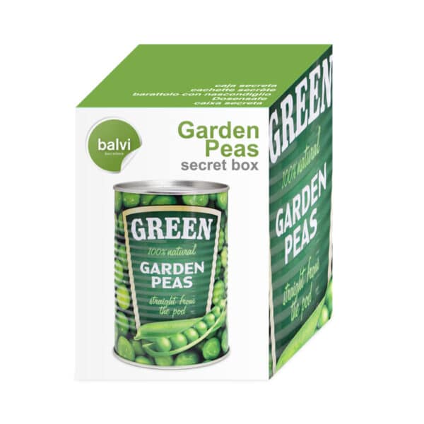 Secret box Garden peas tin