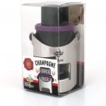 purple champagne stopper