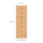 Cork Yoga Chakra Mat with Strap & Bag