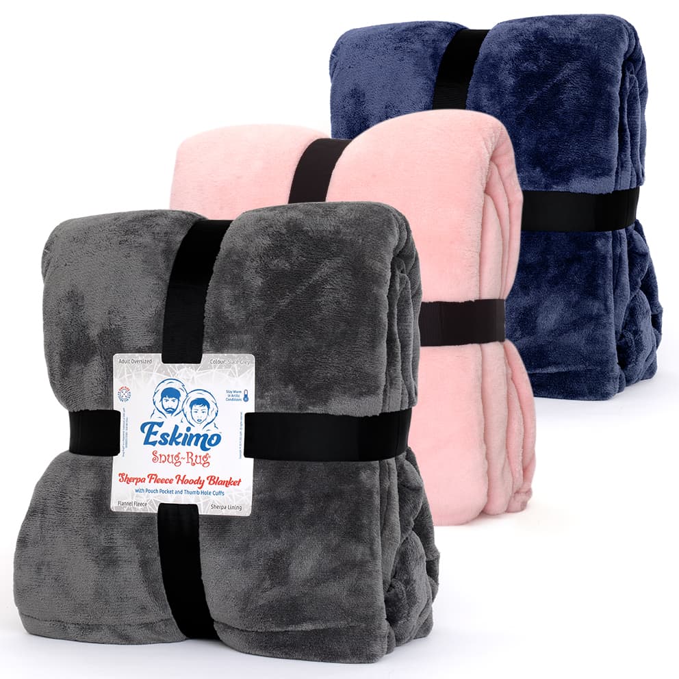 Snug-Rug Eskimo Hoodie Blanket | Thick Oversized Fleece Top