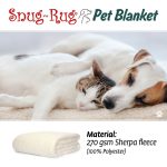 Snug-Rug Pet Blanket for Dogs & Cats Cream