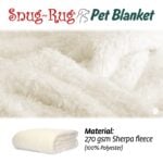 Snug-Rug Pet Blanket for Dogs & Cats Cream
