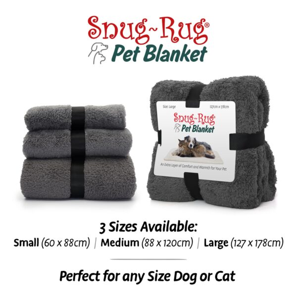 Snug-Rug Pet Blanket for Dogs and Cats Slate Grey