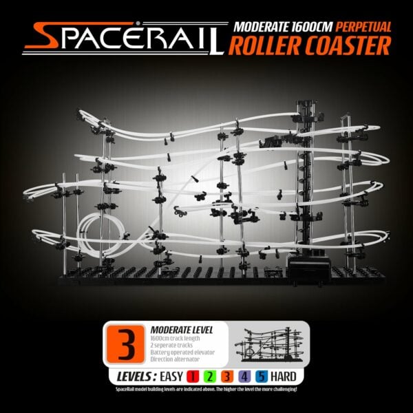 SpaceRail Perpetual Roller Coaster Marble Run Level 3