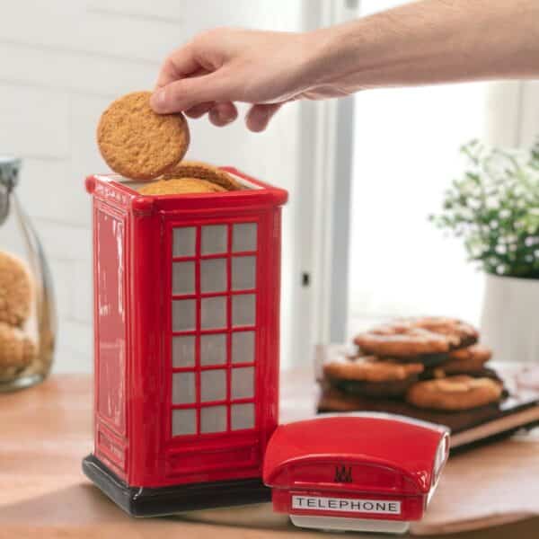 Red Telephone Box Cookie Jar