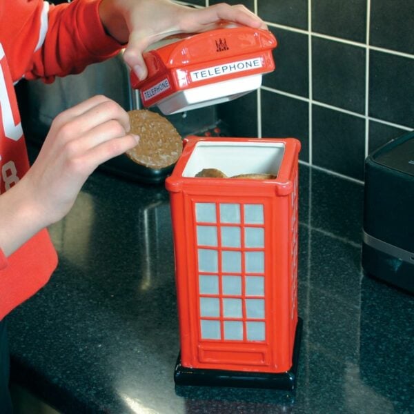 Phone box cookie jar