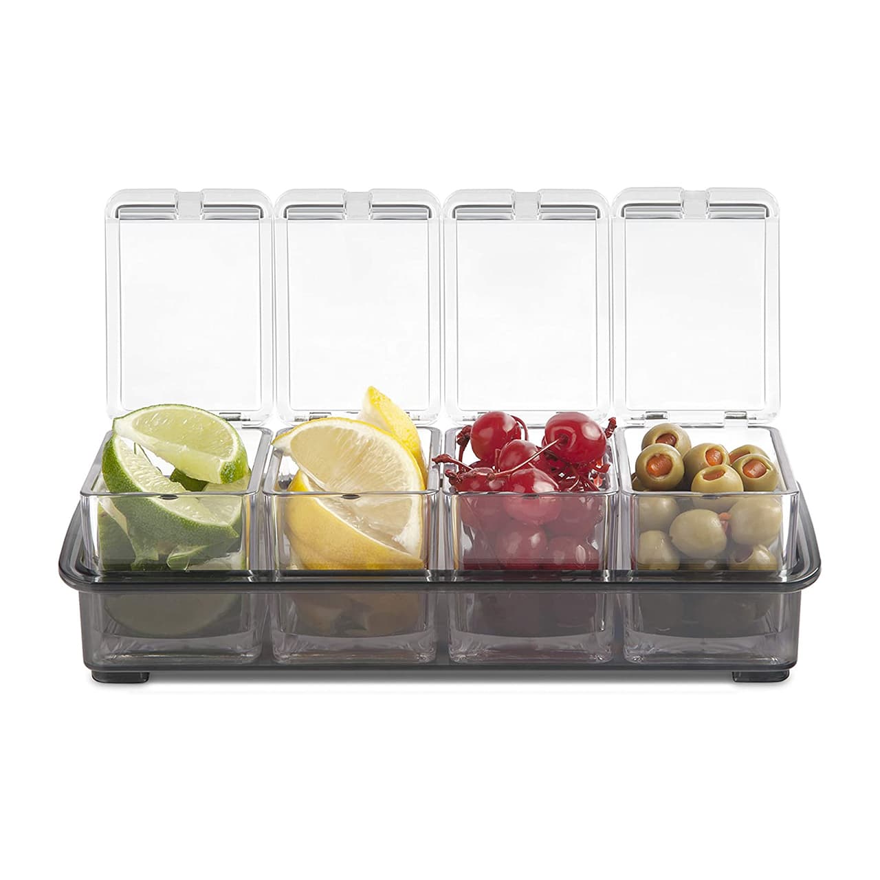 Condiment Dispenser Holder with 4 Compartments