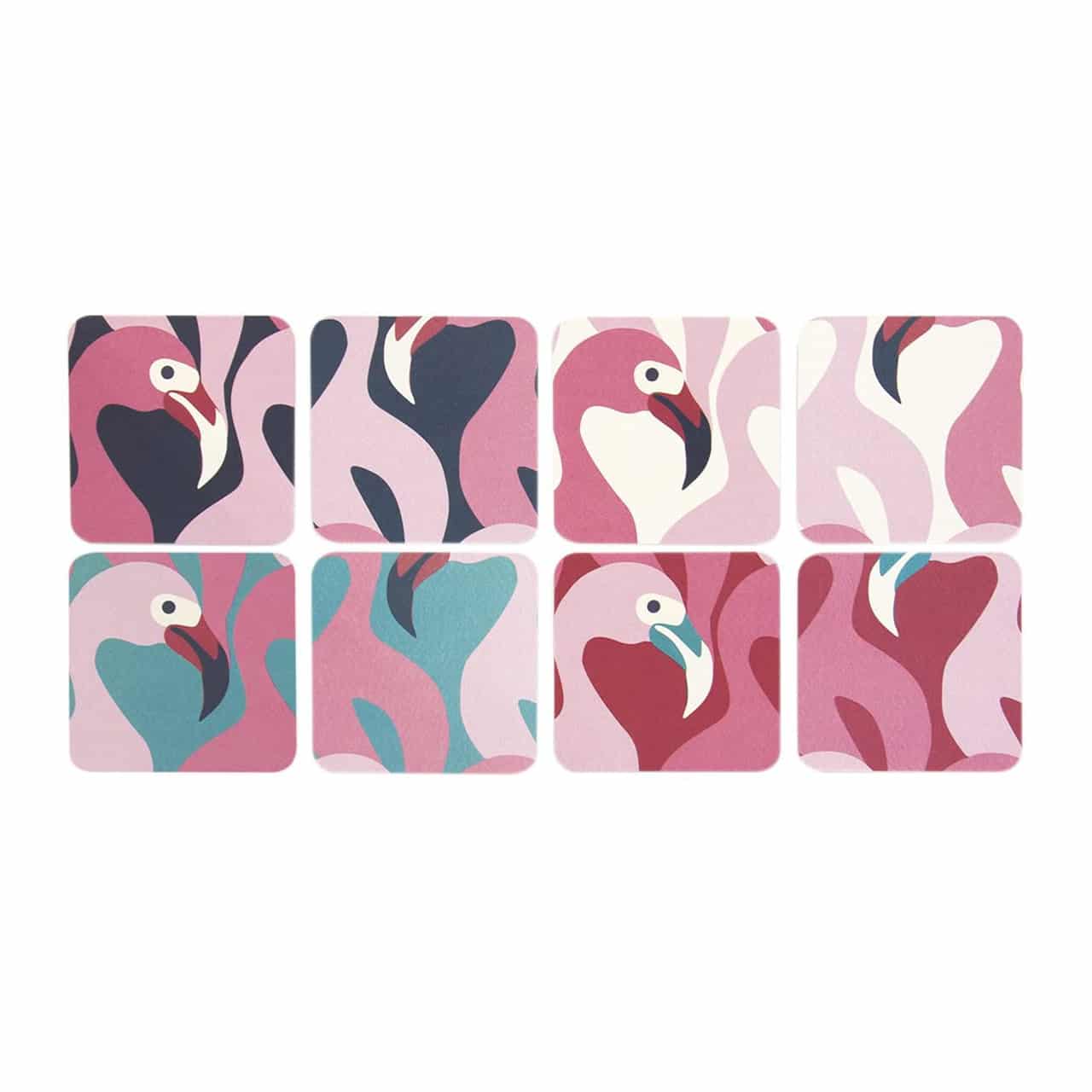 Set of 8 Flamingo Coasters