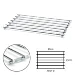 Medium Rectangular Metal Chrome Plated Iron Trivet