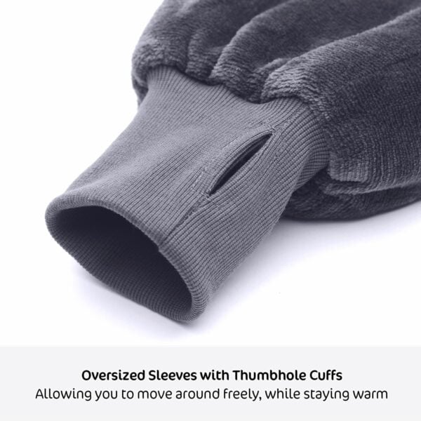 Snug-Rug ESKIMO Oversized Hoodie Blanket (Lilac Grey)