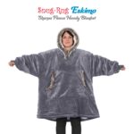 Snug-Rug ESKIMO Oversized Hoodie Blanket (Lilac Grey)