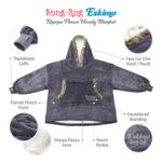 Snug-Rug ESKIMO Oversized Hoodie Blanket (Lilac Grey)