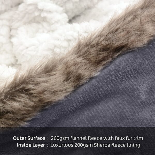 Snug-Rug ESKIMO Oversized Hoodie Blanket (Lilac Grey)