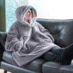 Snug-Rug ESKIMO Oversized Hoodie Blanket (Lilac Grey)