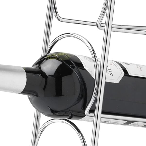 Pisa Metal Chrome Wine Rack