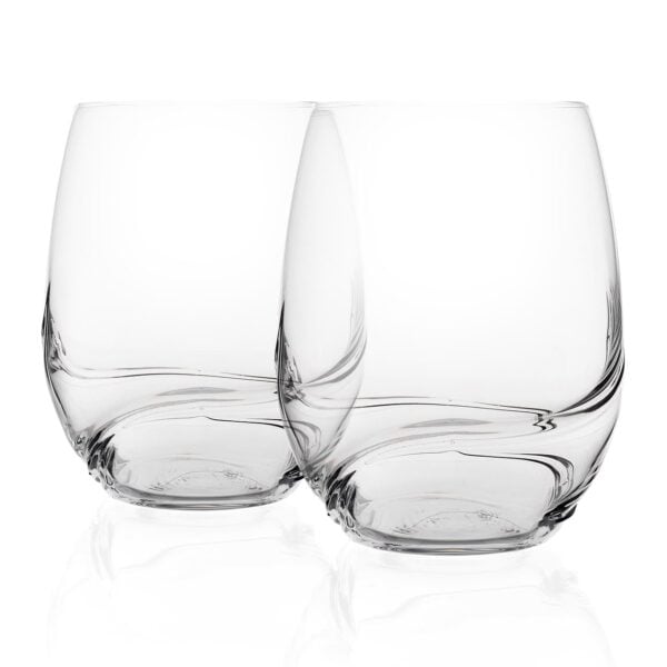 500ml Stemless Bohemian Crystal Wine Glasses