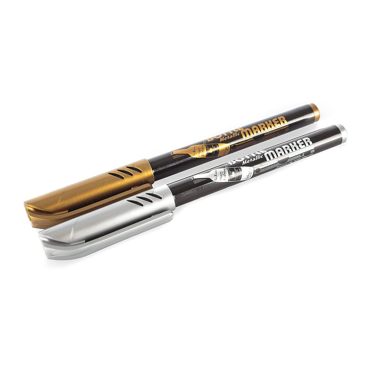 Set of 2 Vinology Metallic Glass Marker Pens