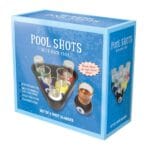 Set of 6 Pool Novelty Shot Glasses & Rack Serving Tray