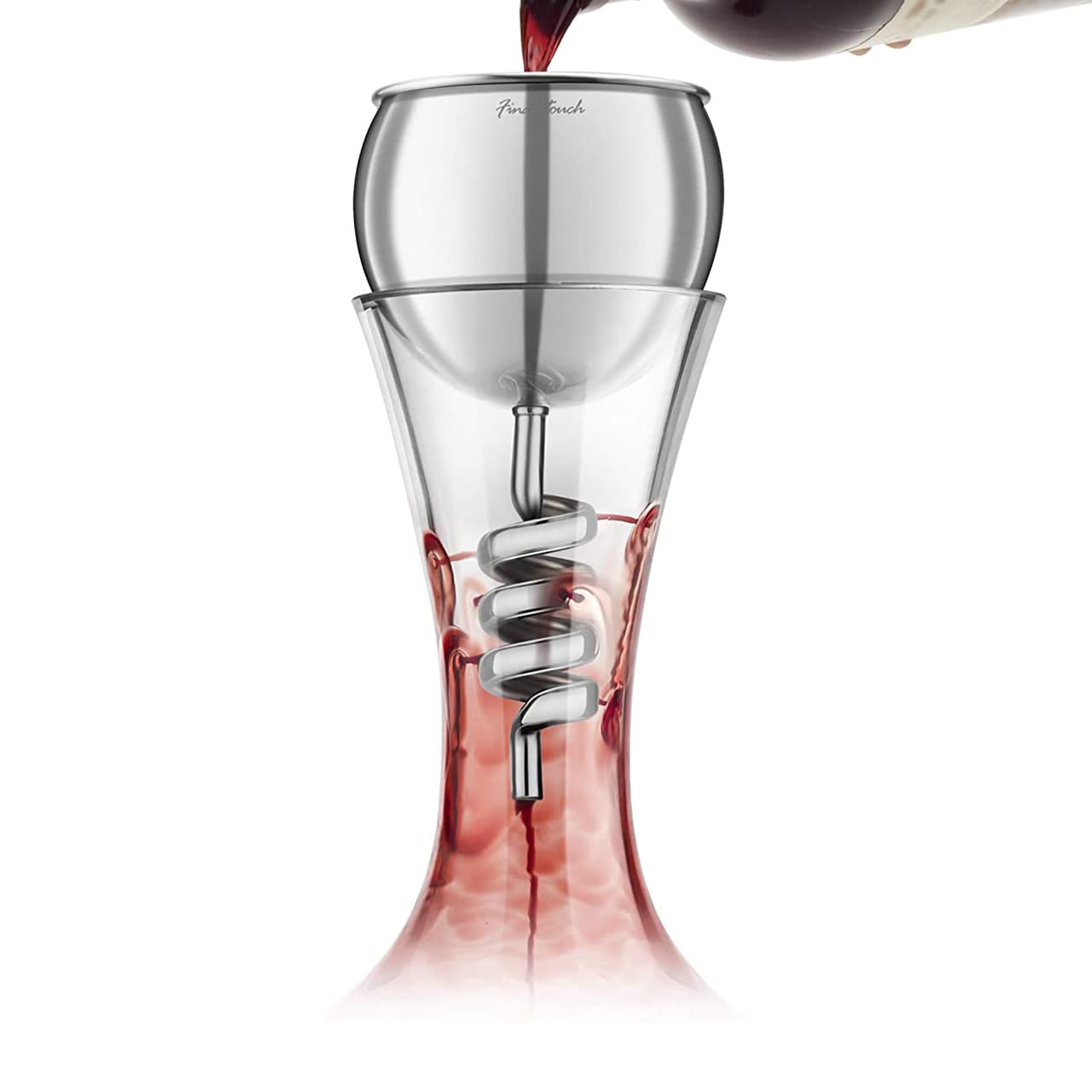 Final Touch Steel Twister Aerator for Decanters