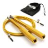CKB Ltd Metal Adjustable 10ft (3m) Wire Skipping Rope with 360° Bearings – Gold