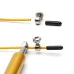 CKB Ltd Metal Adjustable 10ft (3m) Wire Skipping Rope with 360° Bearings – Gold