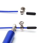 CKB Ltd Metal Adjustable 10ft (3m) Wire Skipping Rope with 360° Bearings – Blue