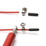 CKB Ltd Metal Adjustable 10ft (3m) Wire Skipping Rope with 360° Bearings – Red
