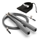 CKB Ltd Metal Adjustable 10ft (3m) Wire Skipping Rope with 360° Bearings – Silver
