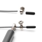 CKB Ltd Metal Adjustable 10ft (3m) Wire Skipping Rope with 360° Bearings – Silver
