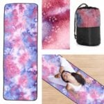 CKB Ltd Microfibre Non-Slip Yoga Mat | Exercise Fitness Gym – Purple
