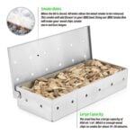 Heavy Duty Steel BBQ Wood Chip Smoke Box